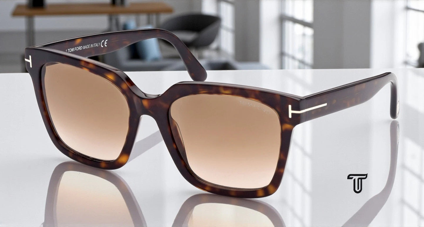 Selby Havana Geometric Sunglasses