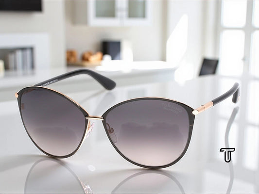 Penelope Shy Rose Gold Smoke Polarized Women's Sunglasses