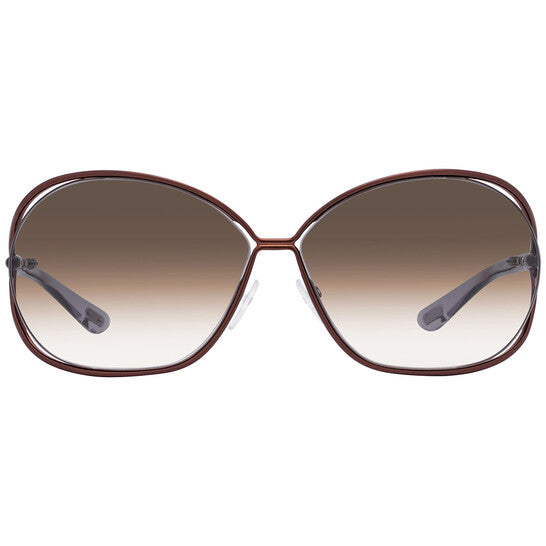 Carla Brown Gradient Round Ladies Sunglasses