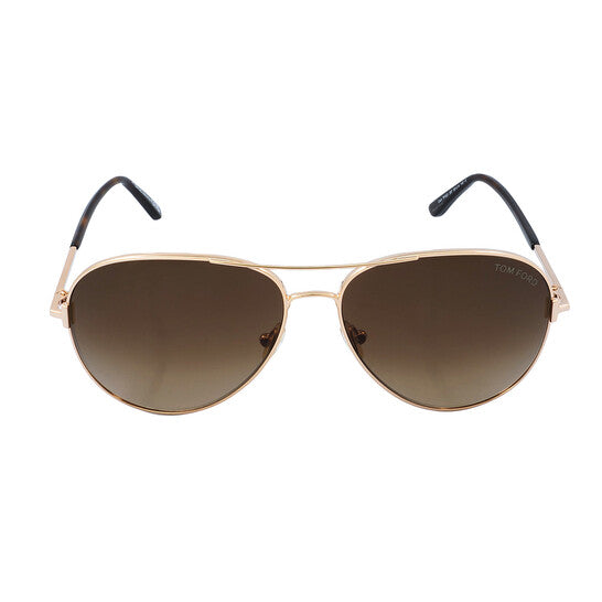 Clark Gradient Brown Pilot Unisex Sunglasses