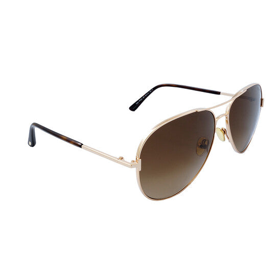 Clark Gradient Brown Pilot Unisex Sunglasses