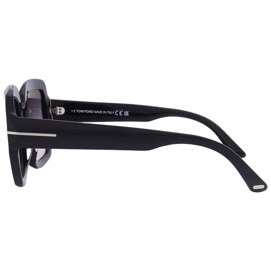Kaya Smoke Gradient Square Ladies Sunglasses