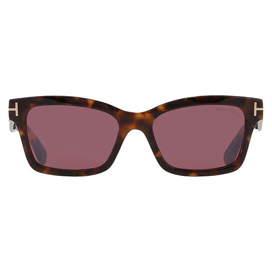 Mikel Bordeaux Mirror Rectangular Ladies Sunglasses
