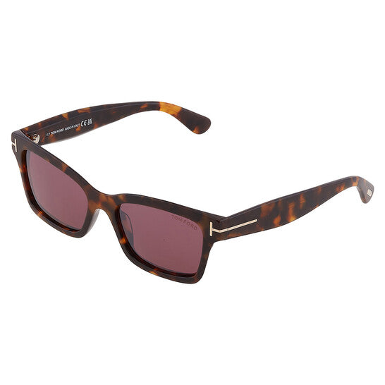 Mikel Bordeaux Mirror Rectangular Ladies Sunglasses
