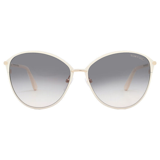 Penelope Grey Gradient Oval Ladies Sunglasses