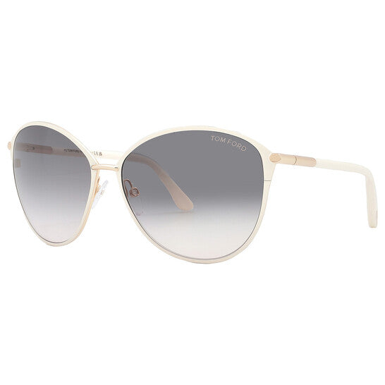 Penelope Grey Gradient Oval Ladies Sunglasses
