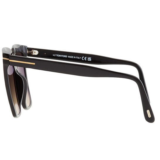 Sabrina Smoke Gradient Square Ladies Sunglasses