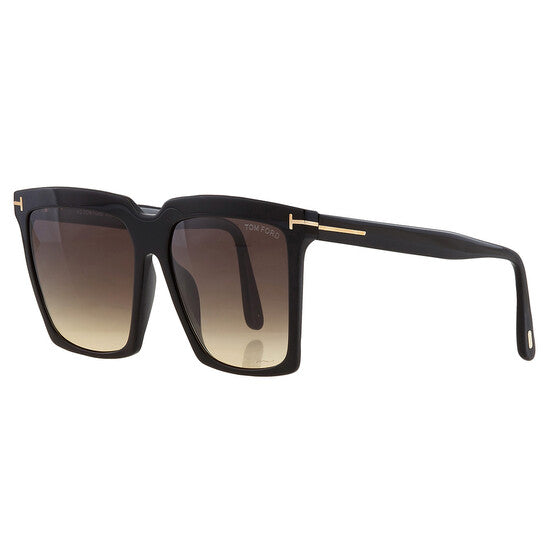 Sabrina Smoke Gradient Square Ladies Sunglasses