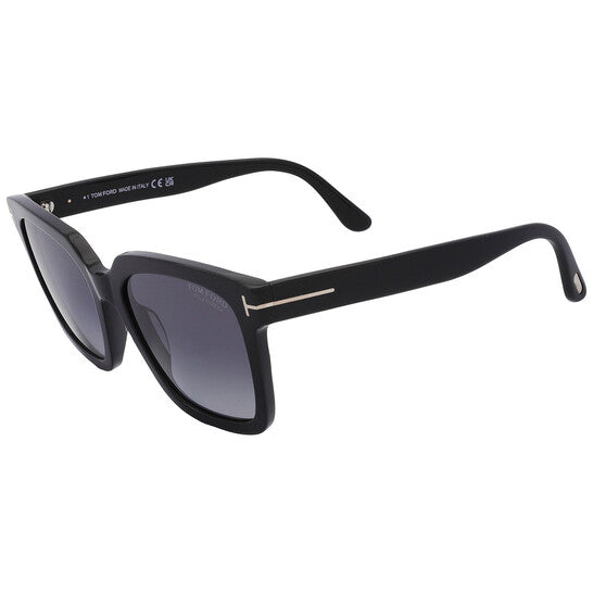 Selby Polarized Smoke Square Ladies Sunglasses